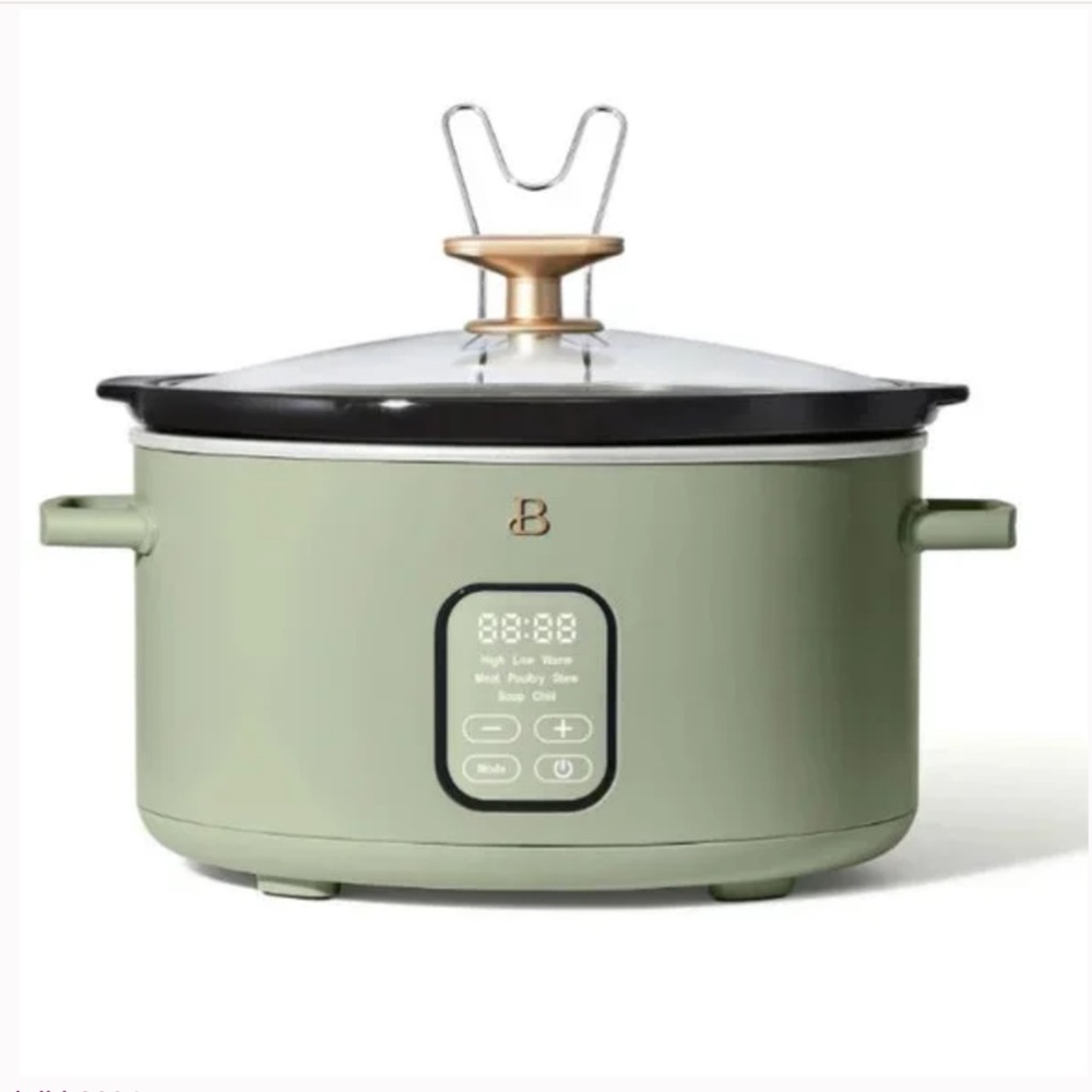 Digital Display 4 Qt Programmable Slow Cooker, Sage Green